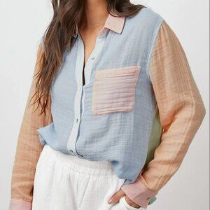 Rails Ellis Shirt in Bermuda Color Block SIZE M